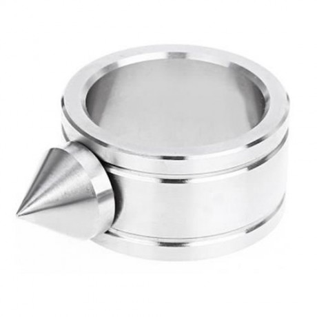 OUTDOOR CAMPING HIKING WHISTLE DEFENSE RING EMERGENCY SURVIVAL TOOL (SILVER)