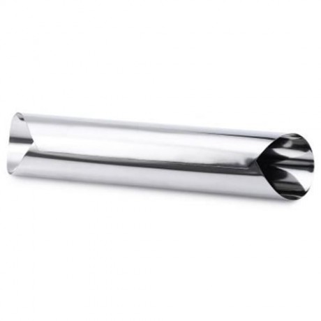 3PCS STAINLESS STEEL SPIRAL TUBE ANODE BAKED CROISSANTS DIY HORN BAKING CAKE MOLD (SILVER)