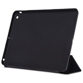 PU LEATHER SMART ULTRA THIN STAND COVER PC BACK CASE FOR IPAD AIR (BLACK)