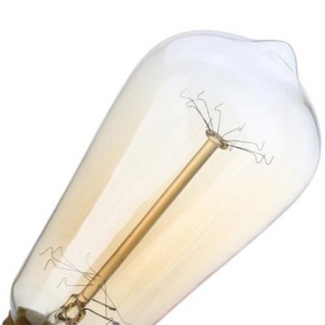 LIGHTME 6PCS ST58 230V 40W E27 110 - 120LM 19AK RETRO BULB TUNGSTEN FILAMENT ENERGY-SAVING