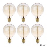 LIGHTME 6PCS G80 230V 40W E27 110 - 120LM 19AK RETRO BULB TUNGSTEN FILAMENT ENERGY-SAVING 