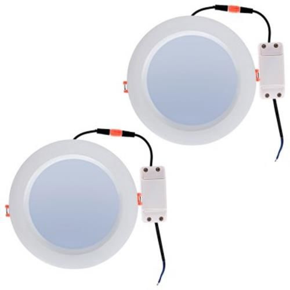 LIGHTME 2PCS 6 INCH 18W 2700 - 3000K 1400 - 1500LM SMD2835 LED STAMPING DOWN LIGHT ENERGY 