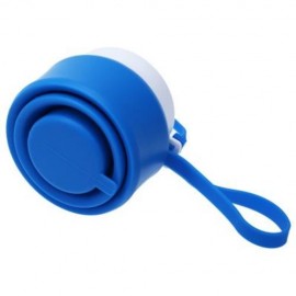 SPORT PORTABLE FOLDING WATER BOTTLE ECO-FRIENDLY SILICONE DRINKWARE (BLUE)