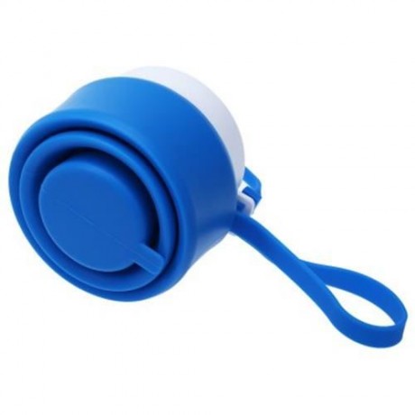SPORT PORTABLE FOLDING WATER BOTTLE ECO-FRIENDLY SILICONE DRINKWARE (BLUE)