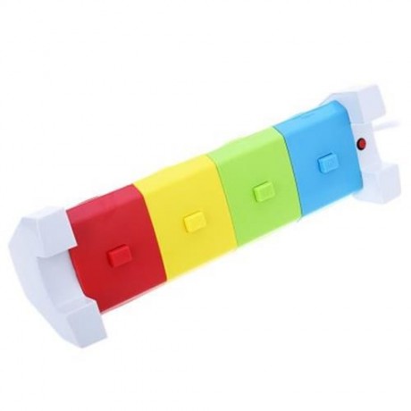 ALARDOR COLORFUL ALD-4W8K-L 180 DEGREE ROTATING SOCKET INTELLIGENT PATCH PANEL USB SURGE P
