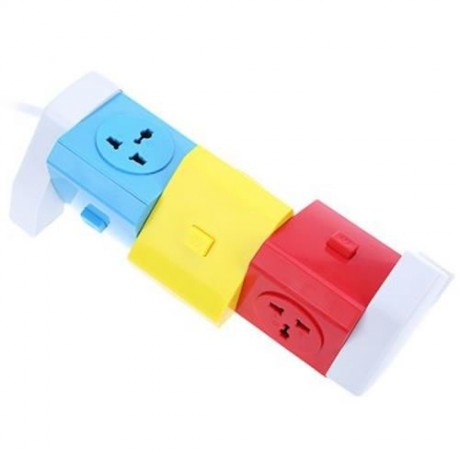 ALARDOR COLORFUL ALD - 3W6K - L 180 DEGREE ROTATING SOCKET INTELLIGENT USB SURGE PROTECTIO