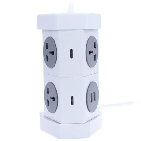 ALARDOR COLORFUL ALD - 2W4K - L 180 DEGREE ROTATING SOCKET INTELLIGENT USB SURGE PROTECTIO