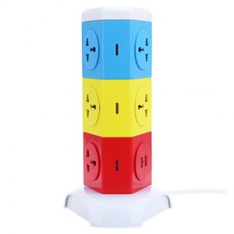 ALARDOR COLORFUL ALD - 3W6K - L 180 DEGREE ROTATING SOCKET INTELLIGENT VERTICAL SURGE PROT