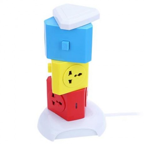 ALARDOR COLORFUL ALD - 3W6K - L 180 DEGREE ROTATING SOCKET INTELLIGENT VERTICAL SURGE PROT