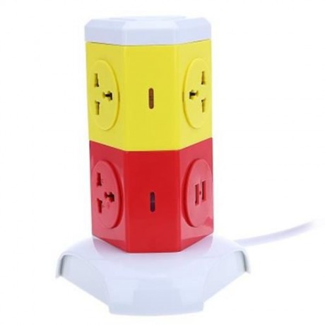 ALARDOR ALD - 2W4K - L MULTICOLOR 180 DEGREE ROTATING SOCKET INTELLIGENT VERTICAL SURGE PR