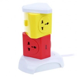 ALARDOR ALD - 2W4K - L MULTICOLOR 180 DEGREE ROTATING SOCKET INTELLIGENT VERTICAL SURGE PR