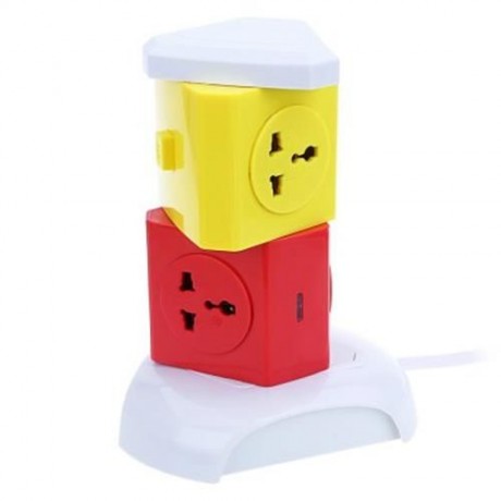 ALARDOR ALD - 2W4K - L MULTICOLOR 180 DEGREE ROTATING SOCKET INTELLIGENT VERTICAL SURGE PR