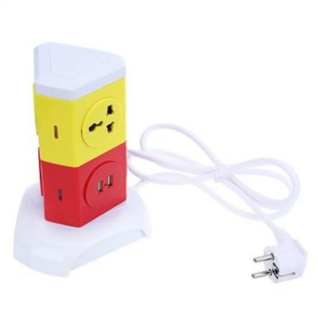 ALARDOR ALD - 2W4K - L MULTICOLOR 180 DEGREE ROTATING SOCKET INTELLIGENT VERTICAL SURGE PR