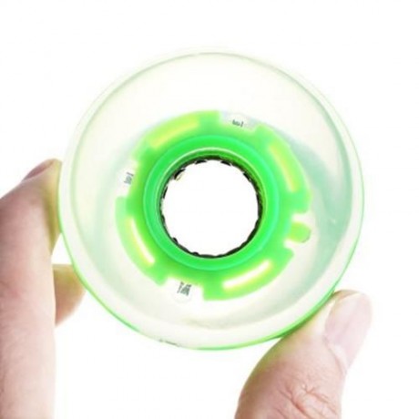 4PCS 60 X 45MM LED TRANSPARENT SKATEBOARD WHEELS (GREEN)