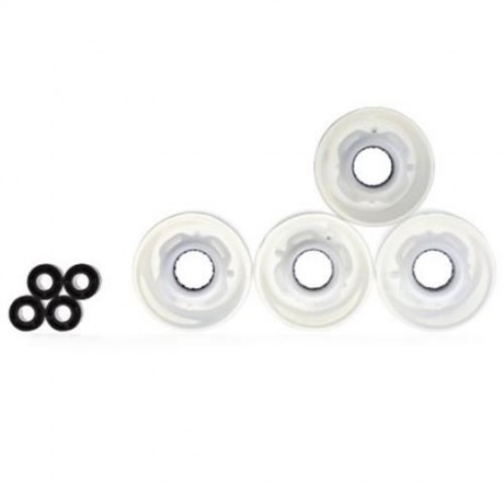 4PCS 60 X 45MM LED TRANSPARENT SKATEBOARD WHEELS (WHITE)