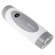 ZK8157 LED RECHARGEABLE FLASHLIGHT WHITE BLUE OUTDOOR FISHING LIGHT WITH HOLDER (WHITE)