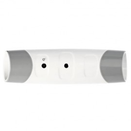 ZK8157 LED RECHARGEABLE FLASHLIGHT WHITE BLUE OUTDOOR FISHING LIGHT WITH HOLDER (WHITE)