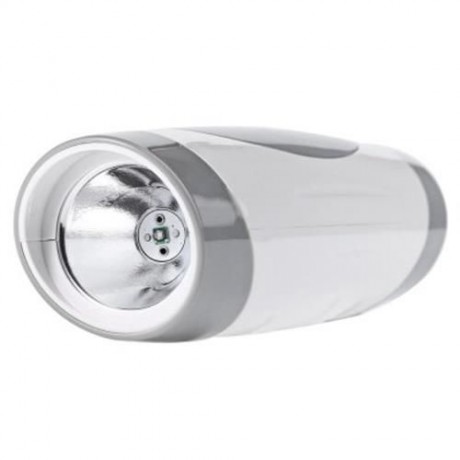 ZK8157 LED RECHARGEABLE FLASHLIGHT WHITE BLUE OUTDOOR FISHING LIGHT WITH HOLDER (WHITE)