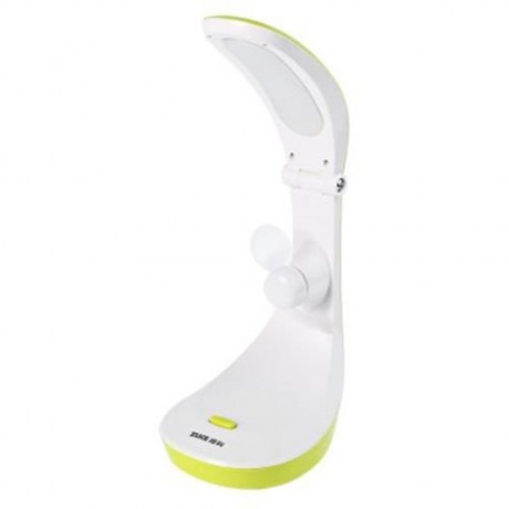 ZK5565 MULTI-FUNCTION FOLDING RECHARGEABLE LED DESK LAMP WITH MINI FAN USB CHARGER (LIGHT 