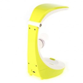 ZK5565 MULTI-FUNCTION FOLDING RECHARGEABLE LED DESK LAMP WITH MINI FAN USB CHARGER (LIGHT 