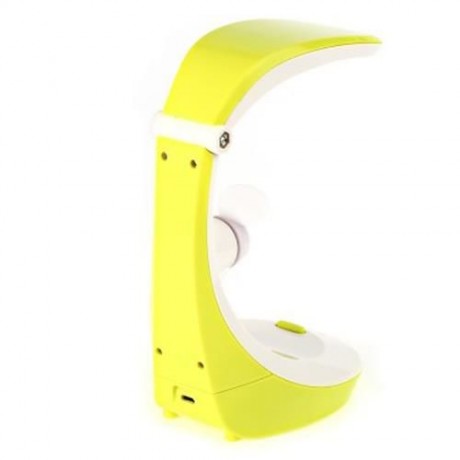 ZK5565 MULTI-FUNCTION FOLDING RECHARGEABLE LED DESK LAMP WITH MINI FAN USB CHARGER (LIGHT 