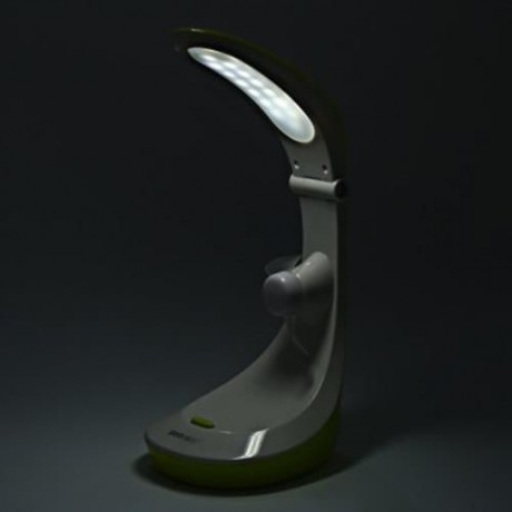 ZK5565 MULTI-FUNCTION FOLDING RECHARGEABLE LED DESK LAMP WITH MINI FAN USB CHARGER (LIGHT 