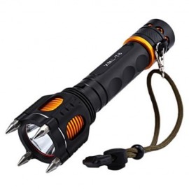 SKYWOLFEYE X - 007 OUTDOOR HIGH POWER CAMPING FLASHLIGHT TORCH WITH ATTACK HEAD CUTTING KN