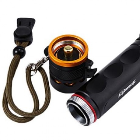 SKYWOLFEYE X - 007 OUTDOOR HIGH POWER CAMPING FLASHLIGHT TORCH WITH ATTACK HEAD CUTTING KN