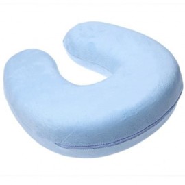 U SHAPED SLOW REBOUND MEMORY FOAM TRAVEL NECK PILLOW FOR OFFICE FLIGHT TRAVELING (LIGHT BL