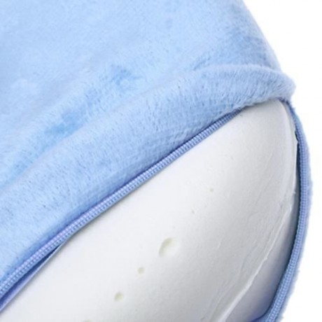 U SHAPED SLOW REBOUND MEMORY FOAM TRAVEL NECK PILLOW FOR OFFICE FLIGHT TRAVELING (LIGHT BL