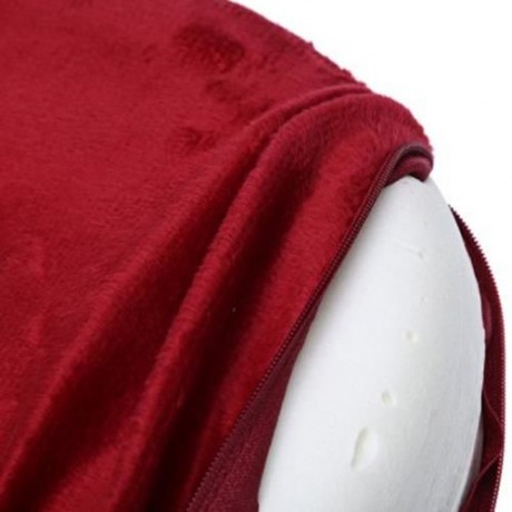 U SHAPED SLOW REBOUND MEMORY FOAM TRAVEL NECK PILLOW FOR OFFICE FLIGHT TRAVELING (DEEP RED