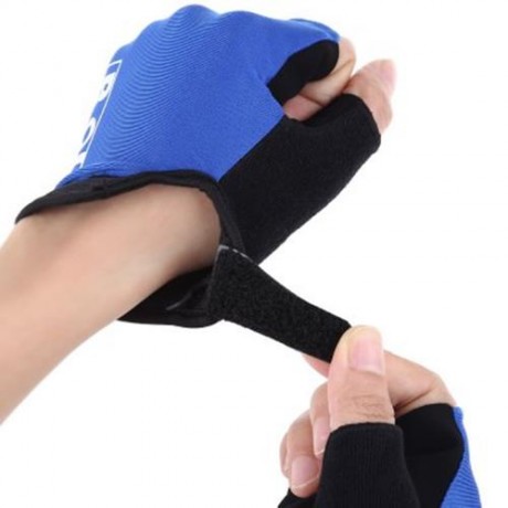 BOI BREATHABLE ANTI-SLIP UNISEX SHOCK RESISTANT OUTDOOR SPORTS HALF-FINGER BIKE BICYCLE CY