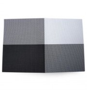 NON-SLIP INSULATION PVC COFFEE COASTER PLACEMAT KITCHEN TOOL TABLEWARE PAD (WHITE AND BLAC