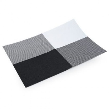 NON-SLIP INSULATION PVC COFFEE COASTER PLACEMAT KITCHEN TOOL TABLEWARE PAD (WHITE AND BLAC