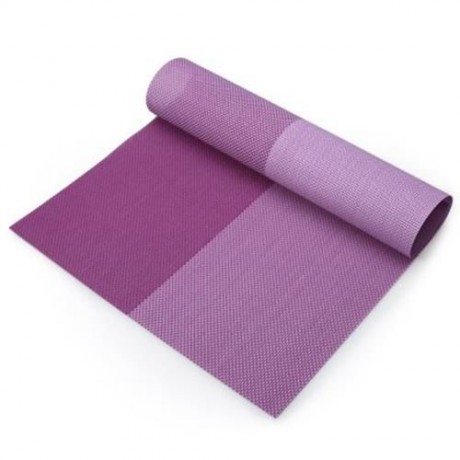 NON-SLIP INSULATION PVC COFFEE COASTER PLACEMAT KITCHEN TOOL TABLEWARE PAD (PURPLE)