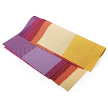 NON-SLIP INSULATION PVC COFFEE COASTER PLACEMAT KITCHEN TOOL TABLEWARE PAD (PURPLE)