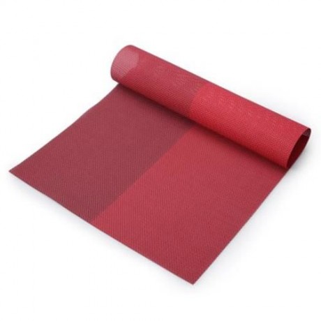NON-SLIP INSULATION PVC COFFEE COASTER PLACEMAT KITCHEN TOOL TABLEWARE PAD (DEEP RED)