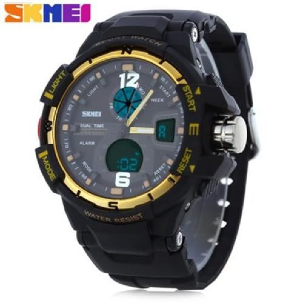 SKMEI 1148 MEN LED DIGITAL QUARTZ SPORT WATCH WATER RESISTANCE DUAL TIME DAY ALARM LIGHT W