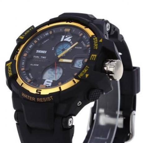 SKMEI 1148 MEN LED DIGITAL QUARTZ SPORT WATCH WATER RESISTANCE DUAL TIME DAY ALARM LIGHT W
