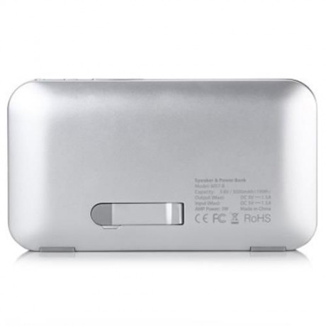 MX7-B MULTI-FUNCTION BLUETOOTH V2.1 SPEAKER WITH 5000MAH POWER BANK (SILVER)