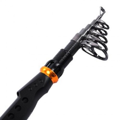 PORTABLE FISHING ANGLING KIT ROD TRAVEL ACCESSORY OUTDOOR (GRAY)