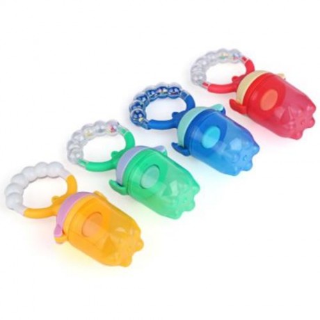 SOFT SAFETY SILICONE BABY FOOD CHEW PACIFIER (COLOR ASSORTED)