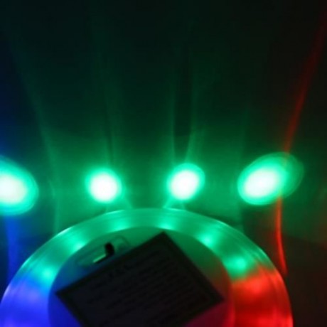UFO 48 LEDS VOICE CONTROL SUNFLOWER LED STAGE LIGHT ROTATING RGB LIGHTING (WHITE)