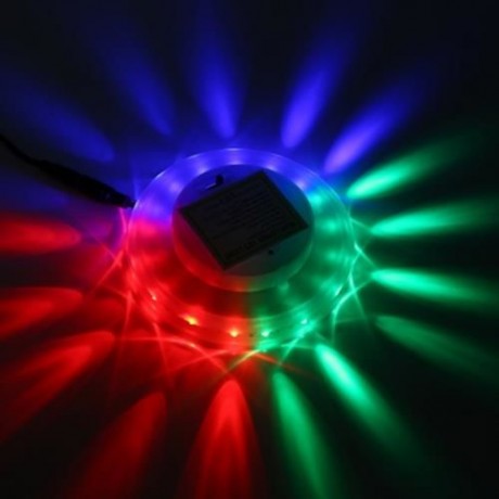 UFO 48 LEDS VOICE CONTROL SUNFLOWER LED STAGE LIGHT ROTATING RGB LIGHTING (WHITE)