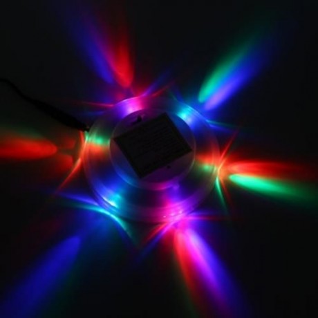 UFO 48 LEDS VOICE CONTROL SUNFLOWER LED STAGE LIGHT ROTATING RGB LIGHTING (WHITE)