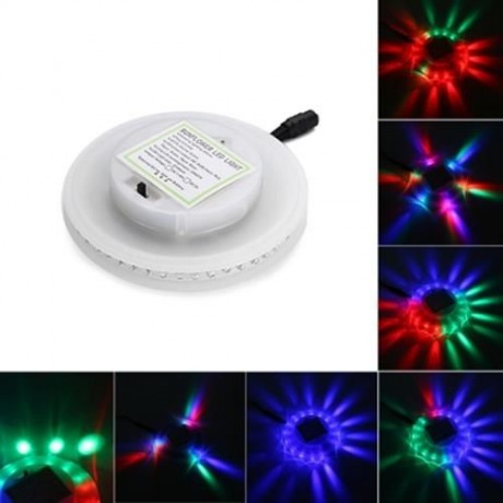 UFO 48 LEDS VOICE CONTROL SUNFLOWER LED STAGE LIGHT ROTATING RGB LIGHTING (WHITE)