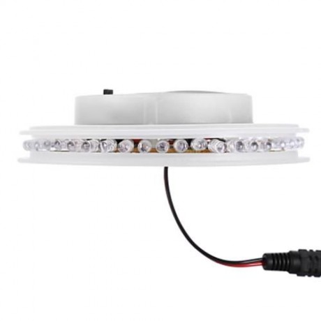 UFO 48 LEDS VOICE CONTROL SUNFLOWER LED STAGE LIGHT ROTATING RGB LIGHTING (WHITE)