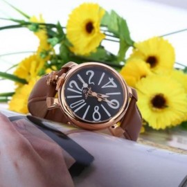ANGIE ST7154L MATONINI SERIES LEATHER BAND QUARTZ WATCH FOR LADIES LUMINOUS POINTERS (BROW