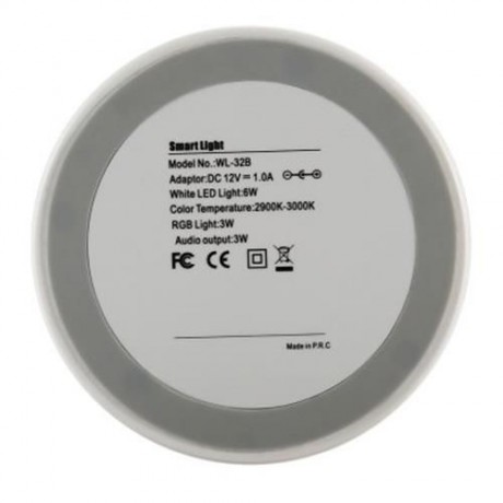 WL - 32B 2 IN 1 BLUETOOTH 4.0 TOUCH SENSOR SMART LIGHT SPEAKER (WHITE)