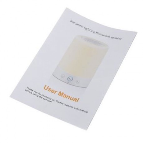 L7 3 IN 1 PORTABLE ROMANTIC TOUCH SENSOR SMART LIGHT BLUETOOTH SPEAKER RADIO (WHITE)